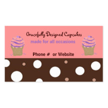 Cupcakes decadentes cartao de visita