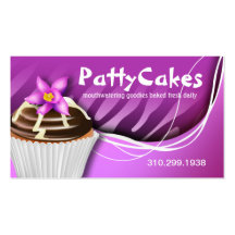 Cupcakes do pop da zebra - roxo do ombre cartões de visitas