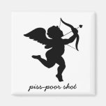 Cupido, tiro mijo-pobre imã de refrigerador