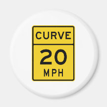 Curva sinal de 20 MPH Ima