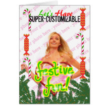 Customizável super de PuriPics - banquete festivo  Cartoes