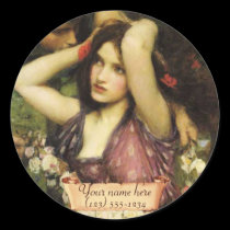 Da "Bookplate do Pre-Raphaelite flora e dos Zephyr adesivos