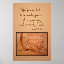 da Vinci: "O pé humano é… " Poster