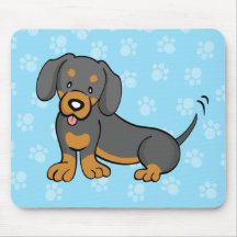Dachshund bonito Mousepad do cão dos desenhos anim