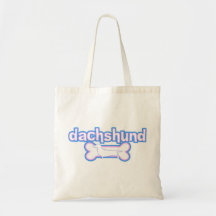 Dachshund cor-de-rosa & azul bolsas