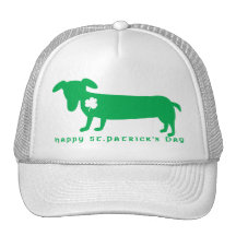 Dachshund do dia de St Patrick feliz Boné