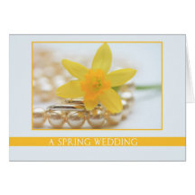 daffodil um convite do casamento do primavera cartao