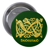 Dama de honra irlandesa do casamento do verde dour broches