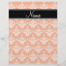 Damasco branco alaranjado conhecido personalizado panfleto coloridos