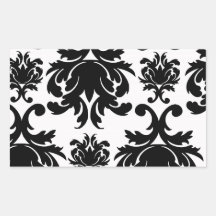 damasco branco preto formal ornamentado adesivos