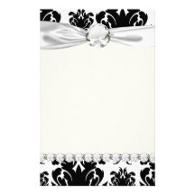damasco branco preto formal ornamentado papeis personalizados