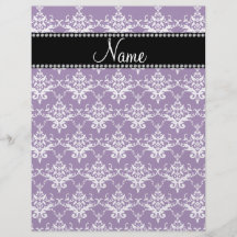 Damasco branco roxo conhecido personalizado panfleto personalizados