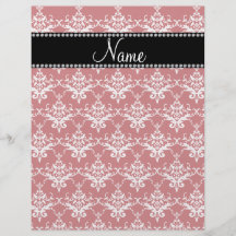 Damasco branco vermelho conhecido personalizado modelo de panfleto