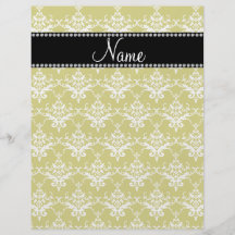 Damasco conhecido personalizado do amarelo do ouro panfleto personalizado