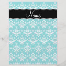 Damasco conhecido personalizado do branco de turqu panfleto personalizados