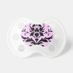 Damasco cor-de-rosa pacifiers