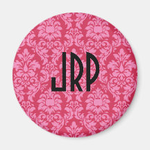 Damasco cor-de-rosa Monogrammed Imas
