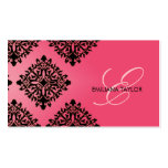 damasco cor-de-rosa & preto da paixão 311-Emiliana Cartao De Visita