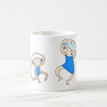 Dança dos macacos Azul-inchados Caneca