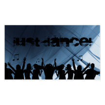 Dança retro azul 2 da música do cartão de visita d