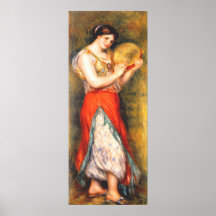 Dançarino com Tambourne, por Pierre-Auguste Renoir Pôsteres