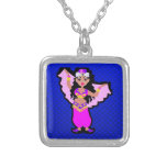Dançarino de barriga azul colar personalizado