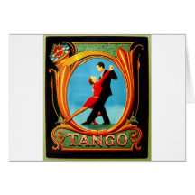 Dançarino do tango cartoes