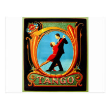 Dançarino do tango cartões postais