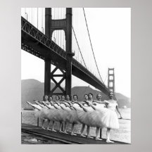 Dançarinos de golden gate bridge pôsteres