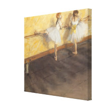Dançarinos que praticam na barra por Edgar Degas Impressão De Canvas Esticadas
