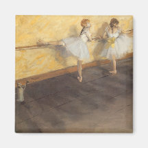 Dançarinos que praticam na barra por Edgar Degas Ima