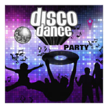 Dance party do disco do convite retro