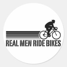 Dar um ciclo (homem) adesivo em formato redondo