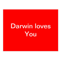 Darwin de You loves Cartao Postal