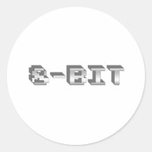 de 8 bits - Gamer, jogo, video games, jogos, retro Adesivos Redondos