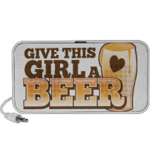 Dê a esta menina um ND da cerveja Caixinhas De Som Para iPod