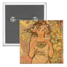 ~ de Alfons Mucha o rosa Botons