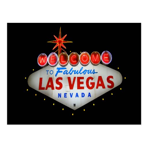 Dê boas-vindas a Las Vegas a cartão Cartoes Postais