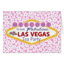 Dê boas-vindas a nosso Las Vegas ao tea party fabu Cartao