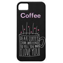 De "capas de iphone engraçadas da letra caro Café" iPhone 5 Capa