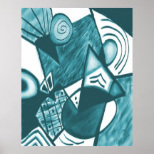 De "impressão do poster do abstrato do balé água"