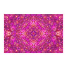 De "mandala Fractually Fuschia" Impressão De Canvas Esticadas