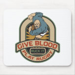 Dê o rugby do jogo do sangue mousepads