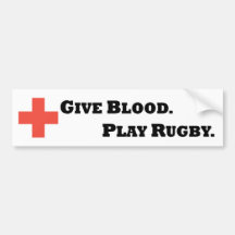 Dê o sangue. Jogue o rugby Adesivos