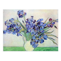 De Van Gogh vida ainda: Vaso com íris Cartões Postais