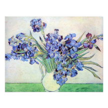De Van Gogh vida ainda: Vaso com íris Convite