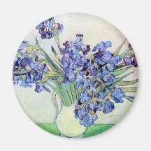 De Van Gogh vida ainda: Vaso com íris Imãs De Refrigerador