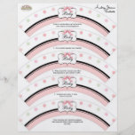 Decoração do cupcake do chá de fraldas - redemoinh panfleto personalizado