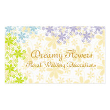 Decorações florais do casamento cartão de visita