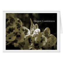 Deepest Condolences Cartões